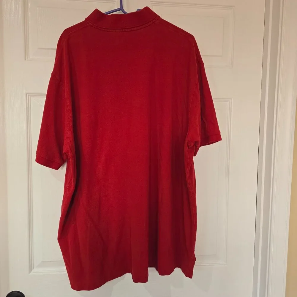 Polo Ralph Lauren Men's 100% Cotton Red 2 Button Short Sleeve Polo‎ Shirt Sz 4XB